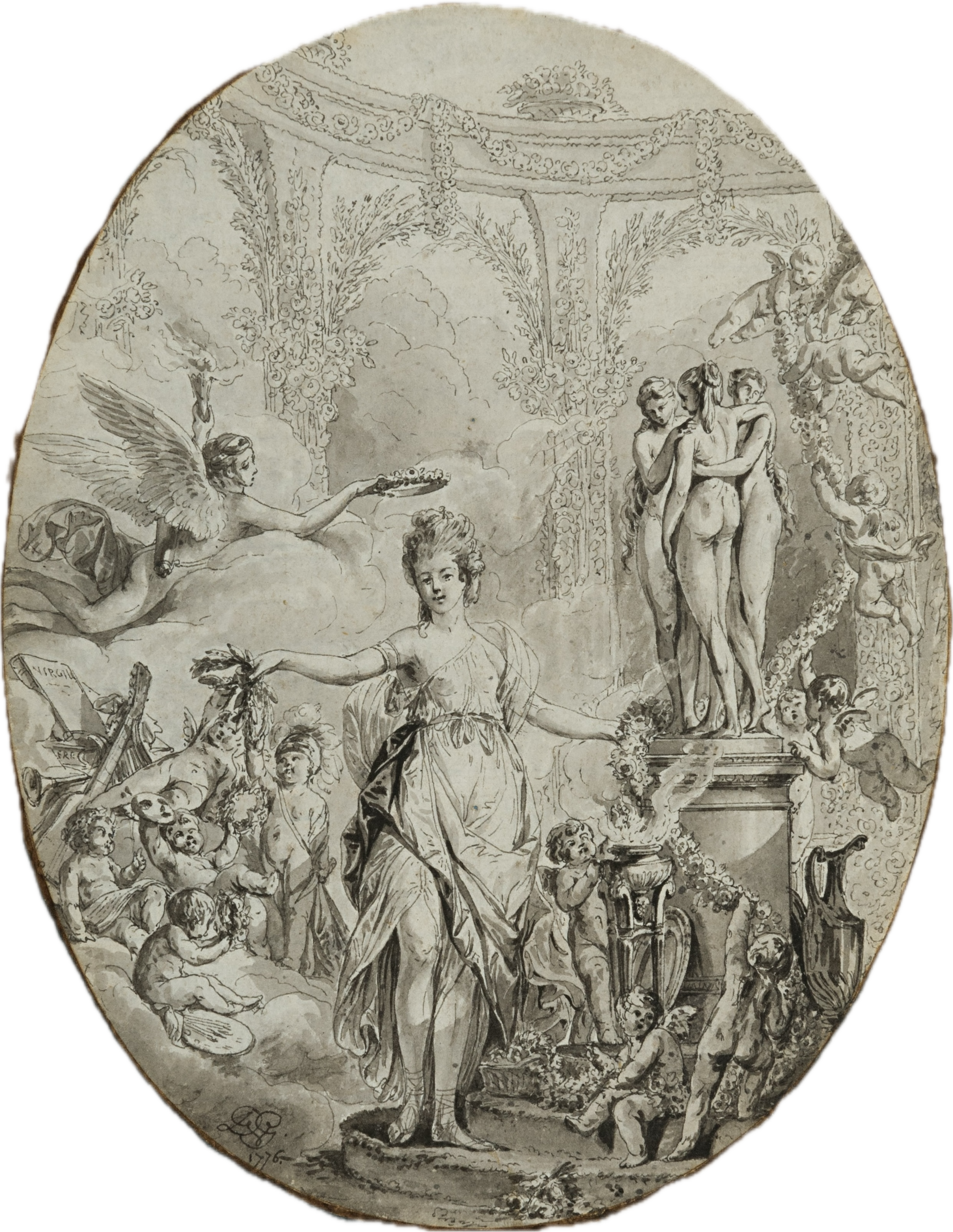 La Beauté sacrifie aux Grâces, récompense les talents et est couronnée par l’Amour (‘Beauty Sacrifices to the Graces, Rewards Talent, and is Crowned by Love’)
